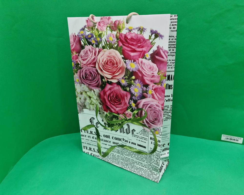 Большой бумажный пакет вертикальный  25/37/8(артBV-071) (12 шт) Харьков - изображение 1