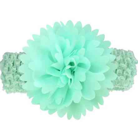 Повязка для девочки на голову с цветком 30-50 см ментоловый Киев
