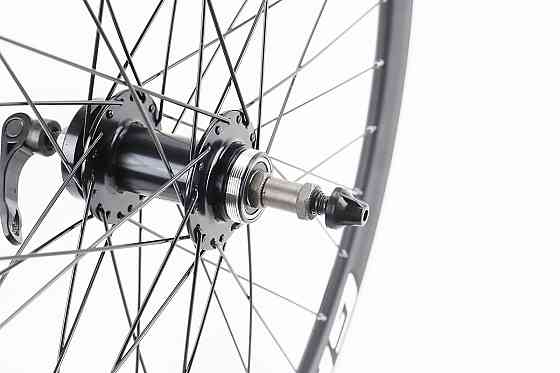 Колесо 26" заднє V/Disk-brake, обід та втулка 14Gx36H алюмінієві, пром-підшипники 6200 2RS, під вільнобіг, кріпл. ексцентрик, "GRAVITY" Бершадь