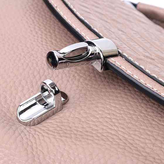 Женская кожаная сумка с интересной металлической защелкой Vintage 22418 Бежевый Киев