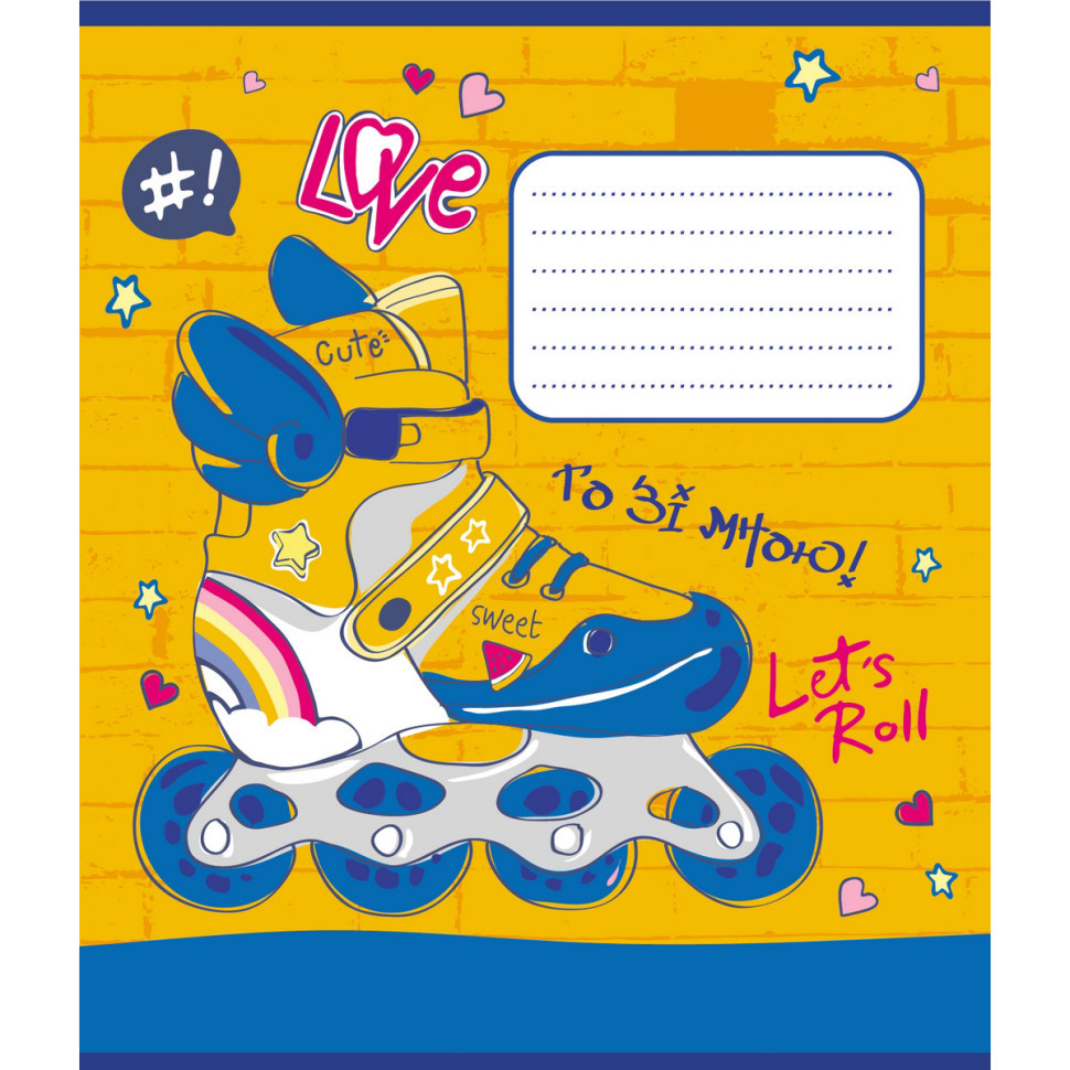 Зошит учнівський "Синьо-жовтий" 024-550160K-4 в клітинку, 24 аркуші Вінниця - фото 1