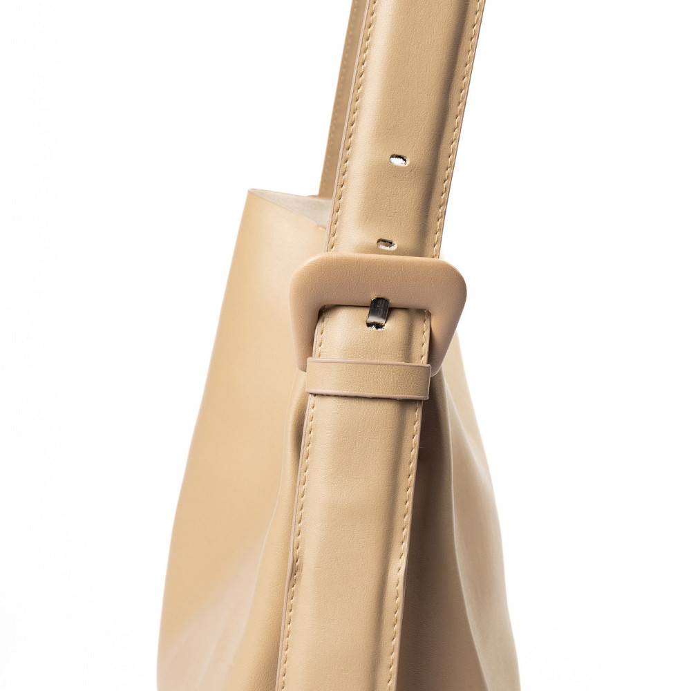 Сумка жіноча на плече містка стильна зі штучної шкіри, Бежевий Кам'янець-Подільський - фото 3