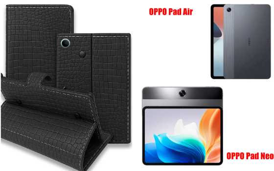 Книжка-трансформер для планшета Oppo Pad Air, Pad Neo, колір Black Krokodil Black Київ
