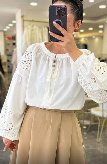 Женская стильная современная вышиванка 80% хлопок, 20% полиэстер 46 Одесса - изображение 2