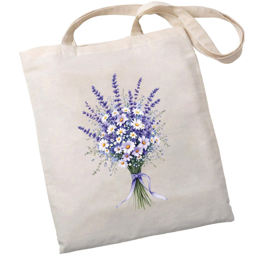 Екошопер BookOpt BK 4105 Лавандовий букет бежевий Киев - изображение 1