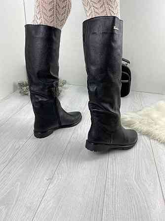 Maxi Сапоги женские Maxi черные натуральная кожа высота 38 см обхват голени 36-39 см размер 36 Коломия