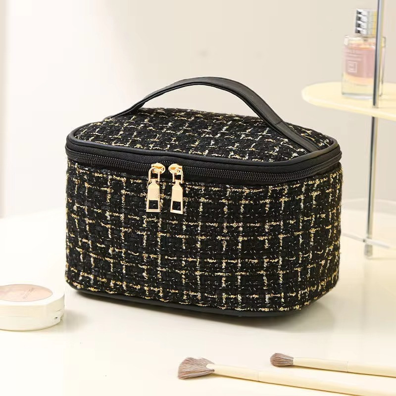 Косметичка женская винтажная, дорожная, черная Каменец-Подольский - изображение 1