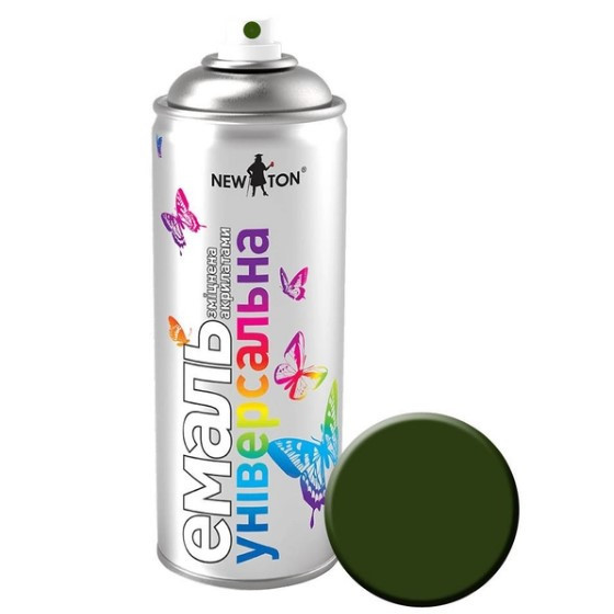 Емаль універсальна 400мл 6031 бронзово-зелений мат. аерозоль NEW TON Житомир - фото 1
