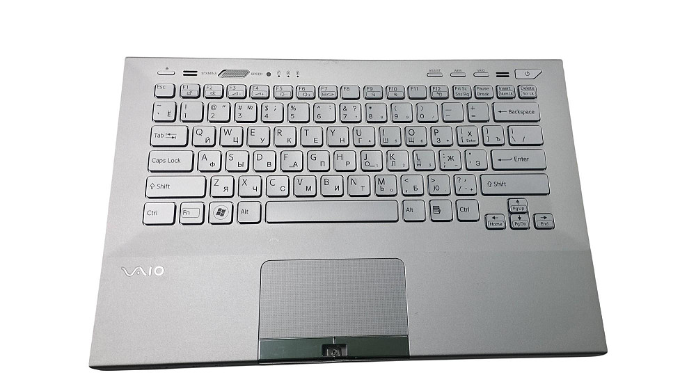Клавиатура для ноутбука Sony Vaio (VPC-SB) Silver, (Silver TopCase), RU (for fingerprint reader) Винница - изображение 1