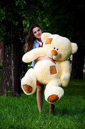 М'яка  іграшка подарунок на 8 березня плюшевий ведмедик Потап 150 см Кремовий Тернопіль