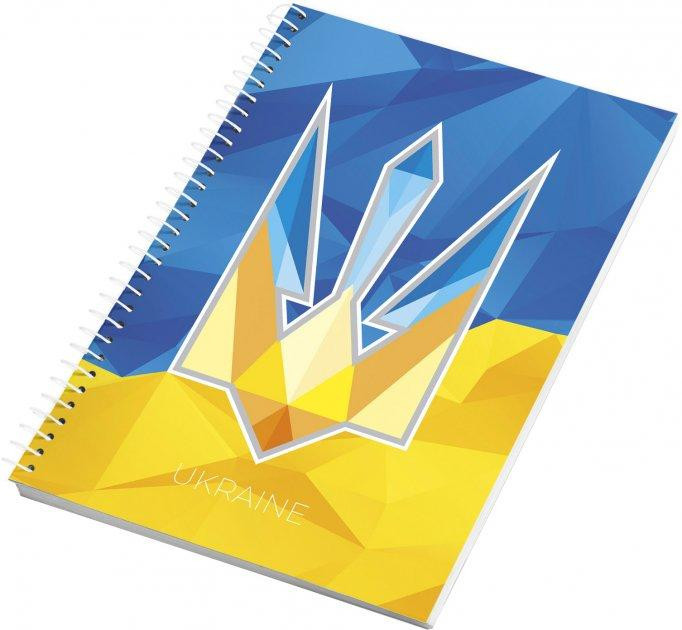 Блокнот "Аркуш"А4, 64арк, кліт, біч.спір, м'яка карт обкл, 1В2280 Тризуб, 1/10, шт Київ - фото 1