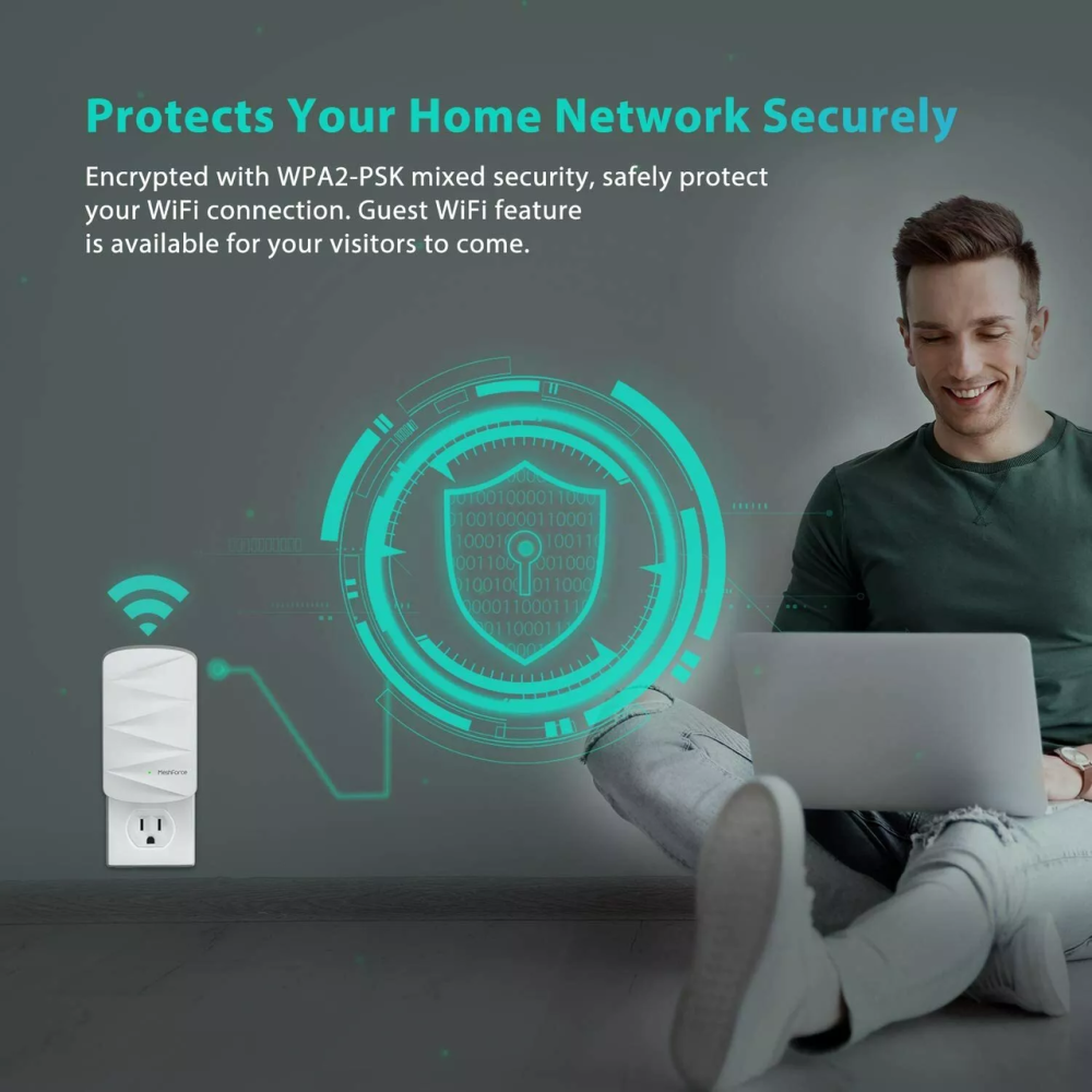 Уцінка Wi-Fi Mesh розширювач MeshForce M3 Dot (для системи M1/M3), AC1200, 1000 кв. футів Київ - фото 7