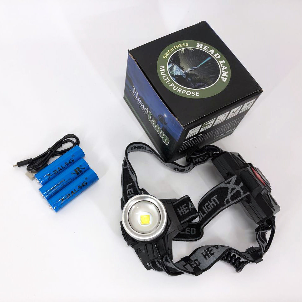 Ліхтар акумуляторний для риболовлі Bailong, Налобний ліхтар для риболовлі кемпінгу ZM-28 Львів - фото 12