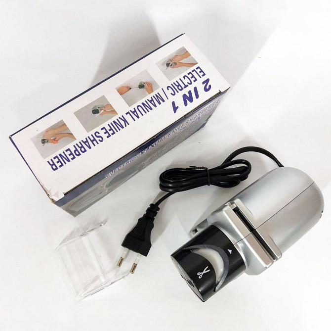 Міні точильний верстат ELECTRIC SHARPENER 220 В, Побутова електроточила для ножів, Ножеточка OM-327 від мережі Київ - фото 10