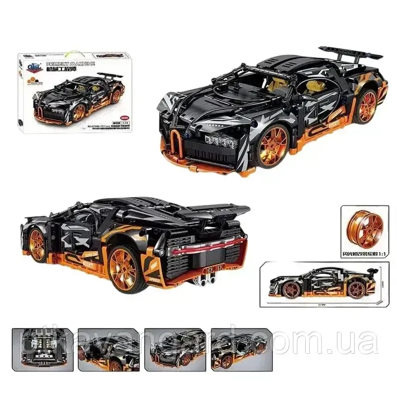 Конструктор автомобіль Бугатті 1311 деталей Technic KY 1090 чорний Хмельницький - фото 3