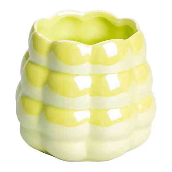 Набор десертных вилок и ложек на 3 персоны с подставкой из фарфора 7 предметов Зеленый HP-20-58 Киев