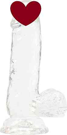 Прозорий фалоімітатор на присосці ADDICTION — Clear Dildo with Balls 6″, віброкуля в подарунок Sex Aura Київ