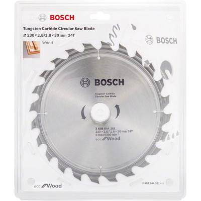 Диск пильный Bosch пильный Eco for Wood 230x30-24T (2.608.644.381) Винница - изображение 2