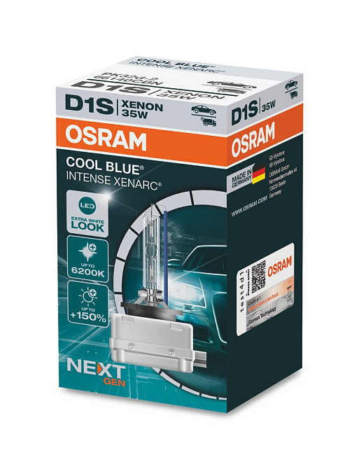 Ксеноновая лампа Osram D1S 35W PK32d-2 Cool Blue Intense Next Gen +150% 1 лампа (66140CBN) Харьков - изображение 1