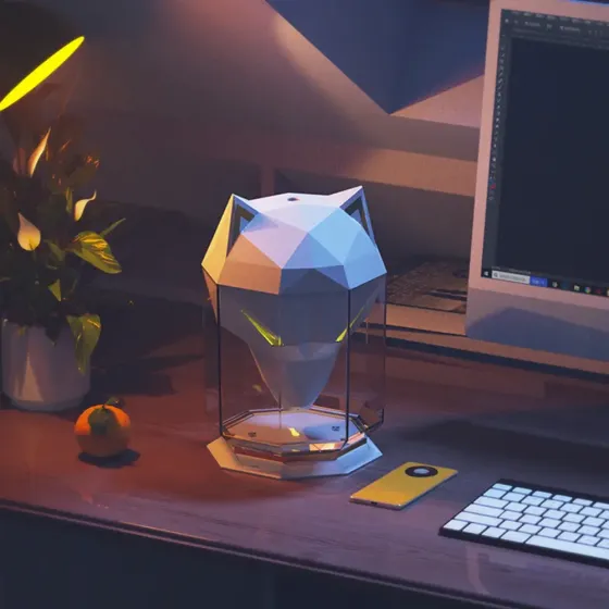 Белый Увлажнитель воздуха портативный WOLF Air Humidifier, аромадиффузор электрический с резервуаром для эфирного масла, ультразвуковой, 650 мл Коломыя