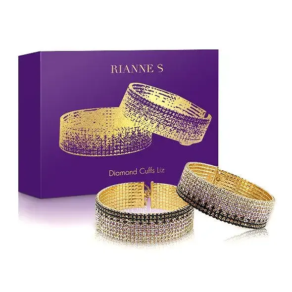 Лакшері наручники-браслети з кристалами Rianne S: Diamond Cuffs, подарункове паковання Львів - фото 1
