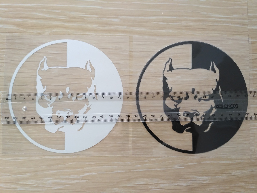 Наклейка на авто Пітбуль Велика Біла світловідбивка Київ - фото 6