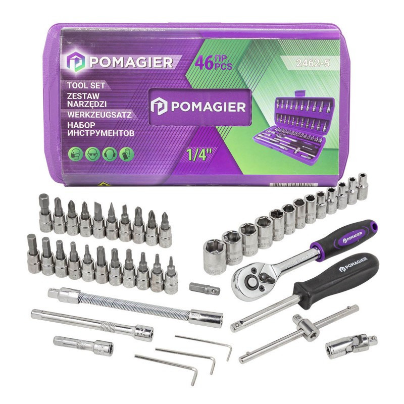 Набір інструментів 46пр. 1/4" (6гр.) Одеса - фото 2