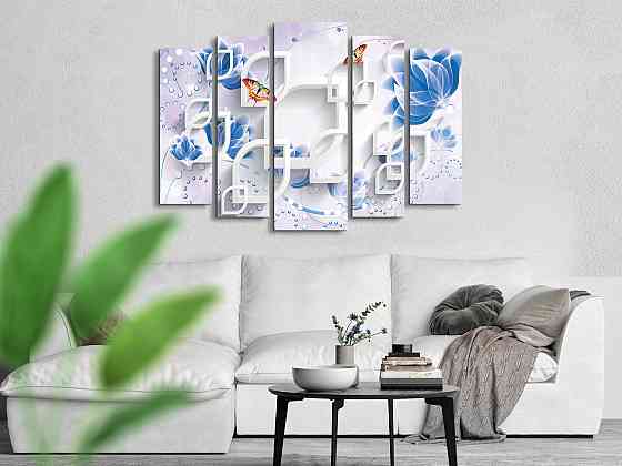 Модульна картина у вітальню / спальню Абстракція Art-470_5 ( 80х118см ) Київ