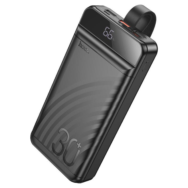 Зовнішній акумулятор HOCO J123B Element 22.5W+PD20W fully compatible power bank with digital display(30000mAh) Black Київ - фото 1