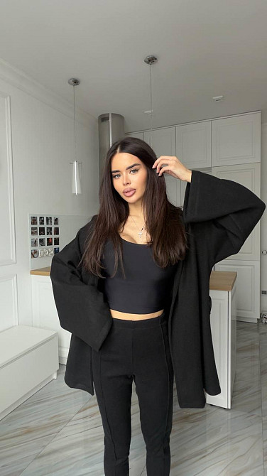 Женский стильный повседневный костюм кимоно + леггинсы турецкая ангора вязка Одесса - изображение 4