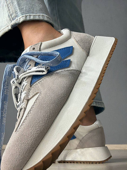 Кросівки жіночі Hengji 23-23 комбіновані замша з сіткою подвійний шнурок сірі, 40, 25 см Київ - фото 4