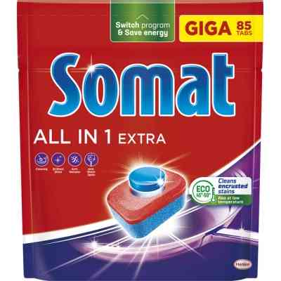 Таблетки для посудомоечных машин Somat All in 1 Extra 85 шт. (9000101809961) Винница