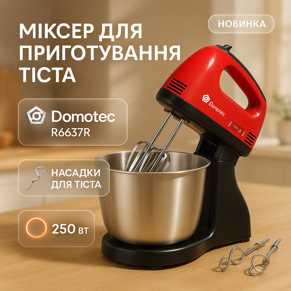 Мелкий бытовой миксер Domotec, Бытовой миксер для кухни Надежный ручной для кухни IT-78 Львов - изображение 14