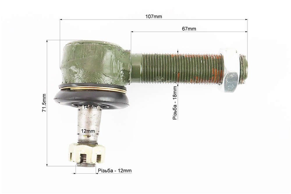 Накінечник кермувальний M18, M12 к-кт 2шт лев./пр., JR-Q12E Киев - изображение 2