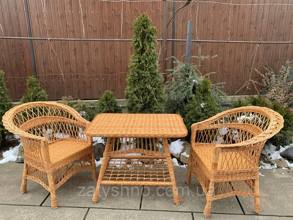 Комплект мебели плетеной с 2 креслами и столом Киев - изображение 5