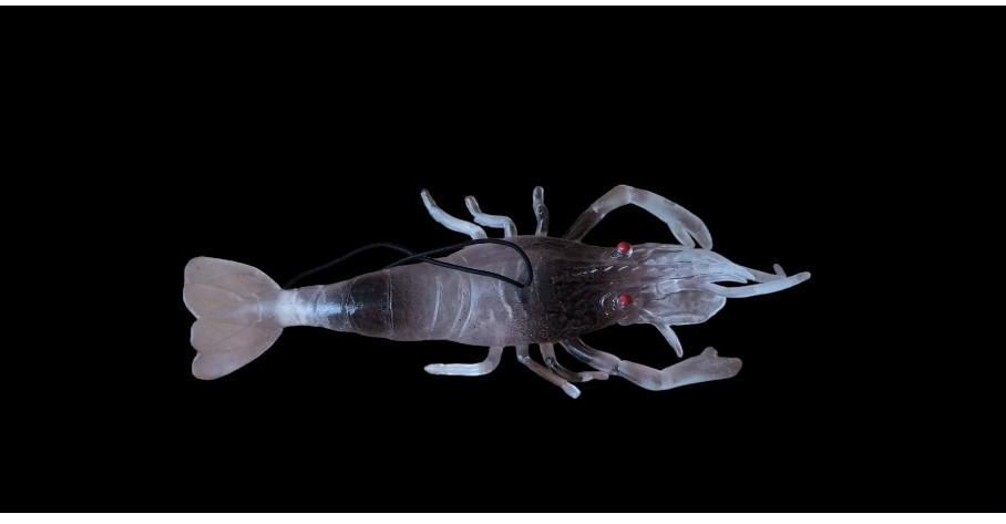 Іграшкова силіконова велика креветка 13 см черний Київ - фото 4