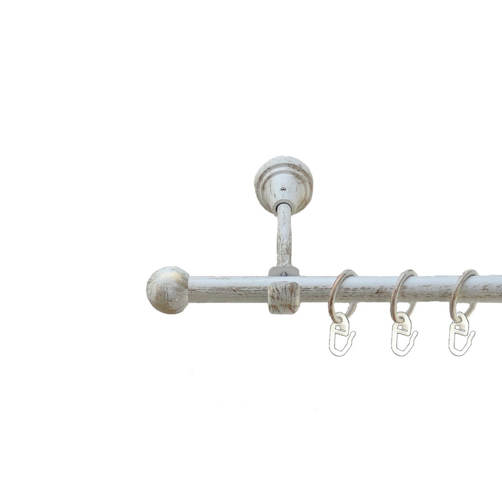 Карниз Orvit Куля Болонь металевий однорядний відкритий Біле Золото 16 мм 240 см (5478921) Львов - изображение 1