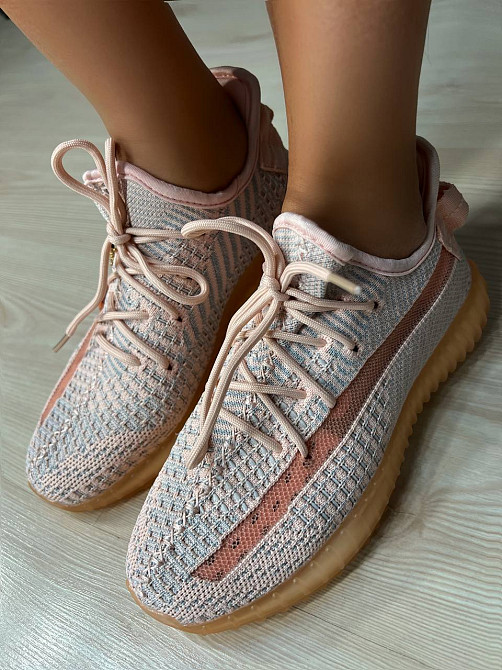 Кросівки жіночі NM 01-5 у стилі Yeezy з дихаючої сітки рожеві, 38, 24,5 см Київ - фото 8