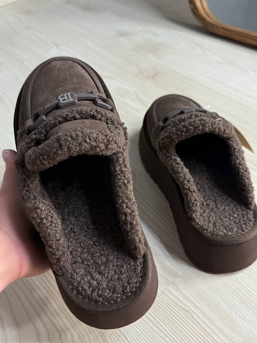 Уггі жіночі Itts 080-24 лофери капці на платформі з хутром коричневі, 39, 24,5 см Київ - фото 11