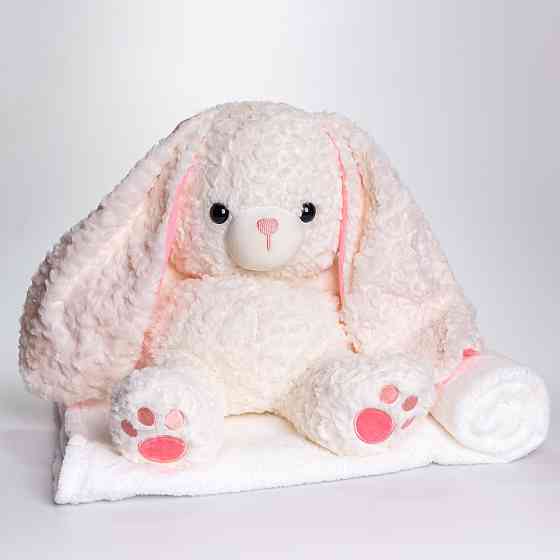 Зайчик-плед 3 в 1: м'яка іграшка та подушка Київ
