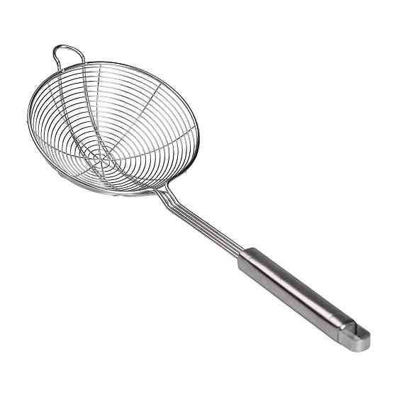 Шумівка з нержавіючої сталі Ø 16 см для фритюру з довгою ручкою HP-19-16-16CM Коломыя