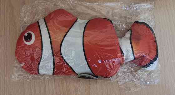 Мягкая игрушка для кошек Рыбка Клоун Красный с виляющим хвостом заряжается через USB длинна рыбки 25 см Киев