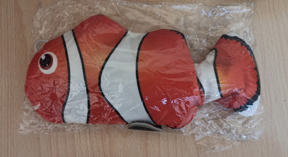 Мягкая игрушка для кошек Рыбка Клоун Красный с виляющим хвостом заряжается через USB длинна рыбки 25 см Киев - изображение 5