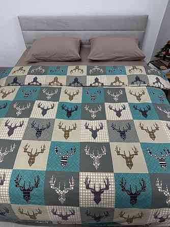 Ecotton Комплект постільної білизни Ecotton двоспальний 180х215 см зелений Олені новорічний Коломия