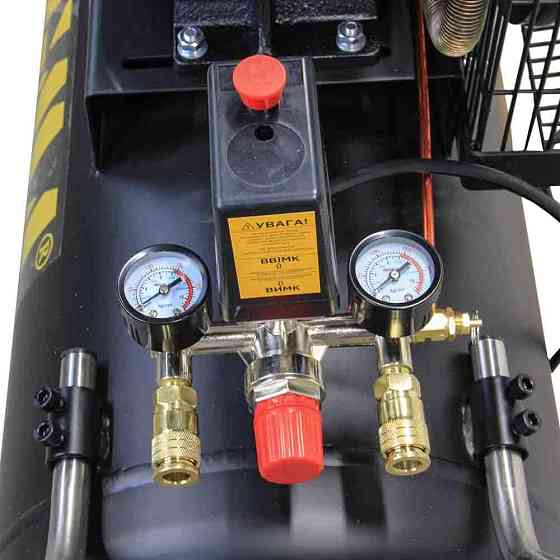 Компрессор двухцилиндровый ременной (V) 2.5кВт 396л/мин 10бар 100л (2 крана) SIGMA (7044151) Киев