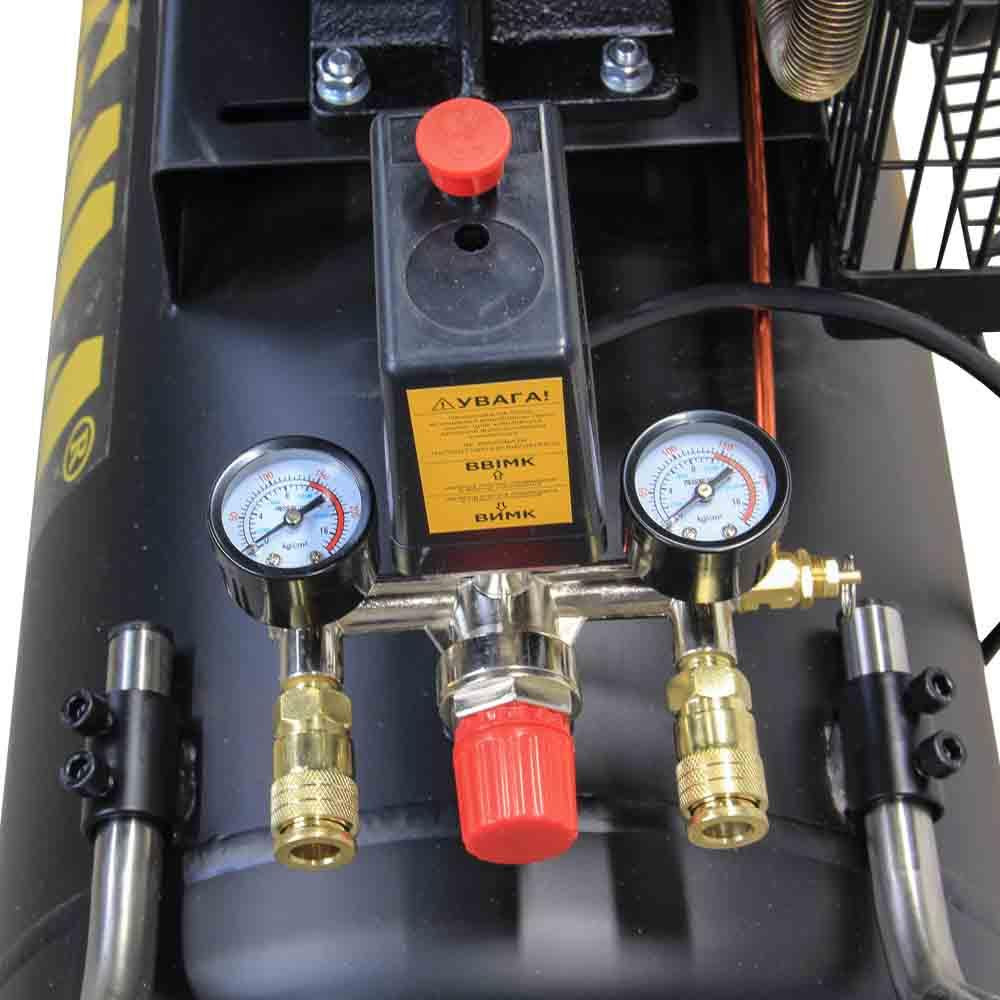 Компрессор двухцилиндровый ременной (V) 2.5кВт 396л/мин 10бар 100л (2 крана) SIGMA (7044151) Киев - изображение 6