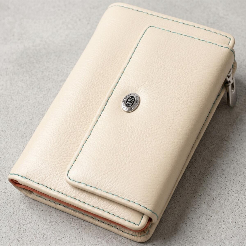 Вместительный кошелек для женщин из натуральной кожи ST Leather 22500 Белый Киев - изображение 11