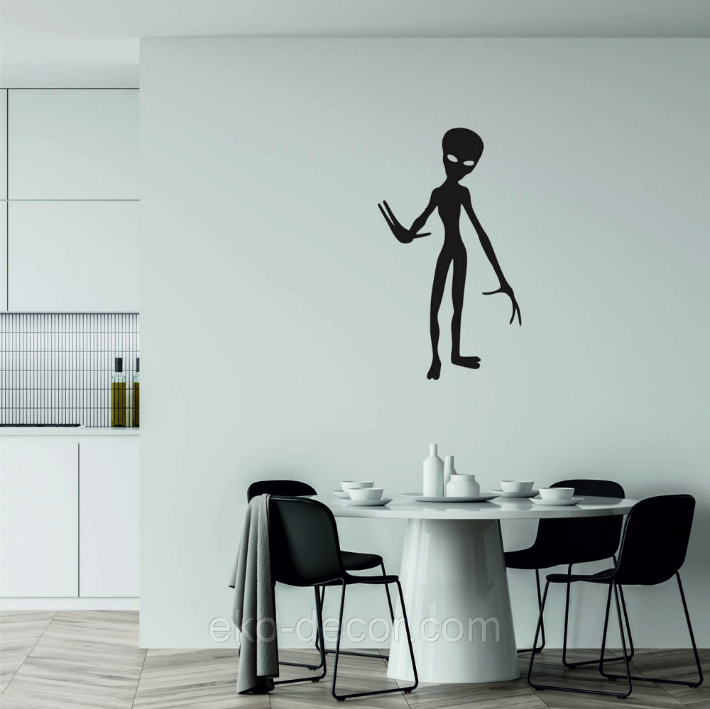 Декоративное настенное Панно «НЛО», Декор на стену 90*51 см, Черный Киев - изображение 4