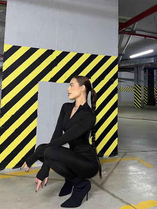 Жіночий стильний термо комбенізон  з поясом з щільного мікродайвінгу на флісі Одеса - фото 7