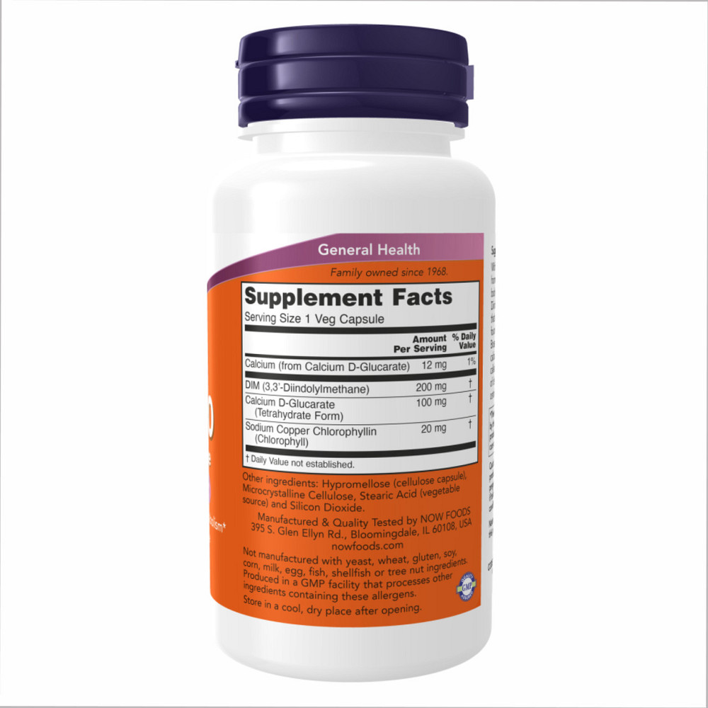 Дииндолилметан NOW Foods DIM 200 D-Glucarate 90 капс Киев - изображение 5